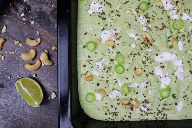 Spinach artichoke dip in pan