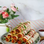 Vegan Buffalo Chickpea Taquitos