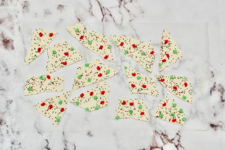 Christmas bark pieces