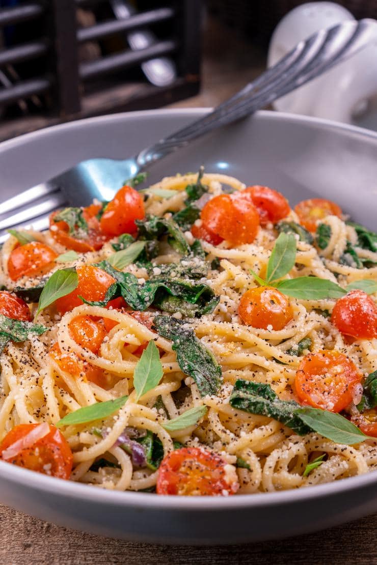 Pasta fresca on plate